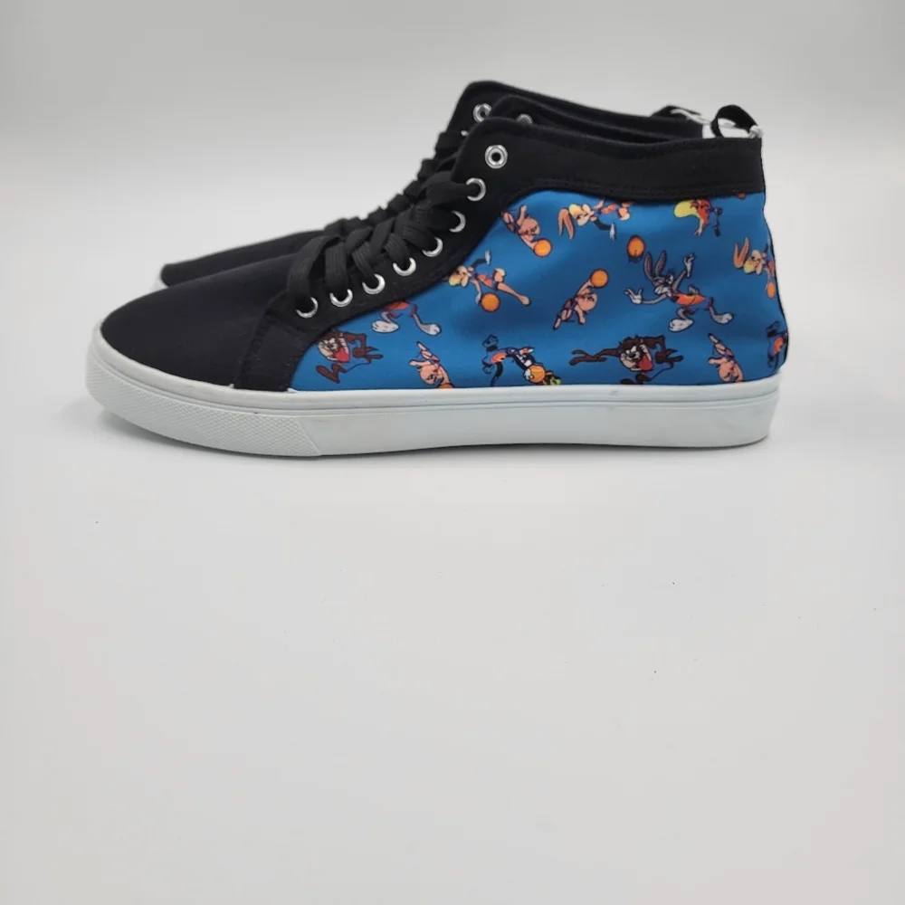 Space Jam New Legacy Canvas Shoes Sneakers High Top Black Mens Size 9-11 - Picture 3 of 7